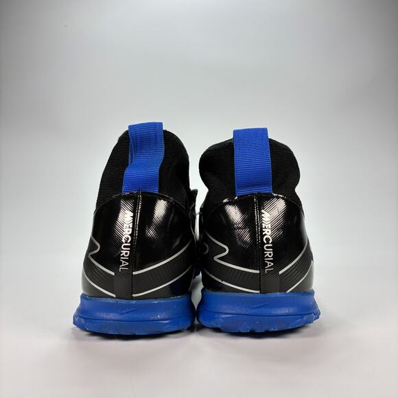 Nike Jr Zoom Mercurial Superfly 9 Academy TF Black Blue Soccer Cleats Youth 5.5Y - Picture 5 of 10